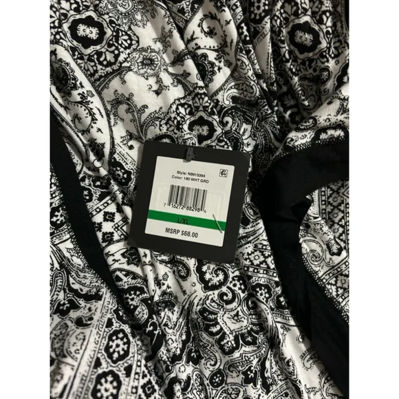 ELLEN TRACY Womens Caftan - Soft Stretch Jersey Zip Front Lounge Caftan L/XL - Picture 9 of 11